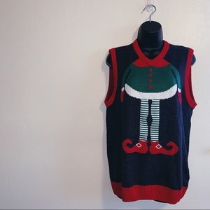 Ugly Christmas Sweater Elf Sweater Vest
